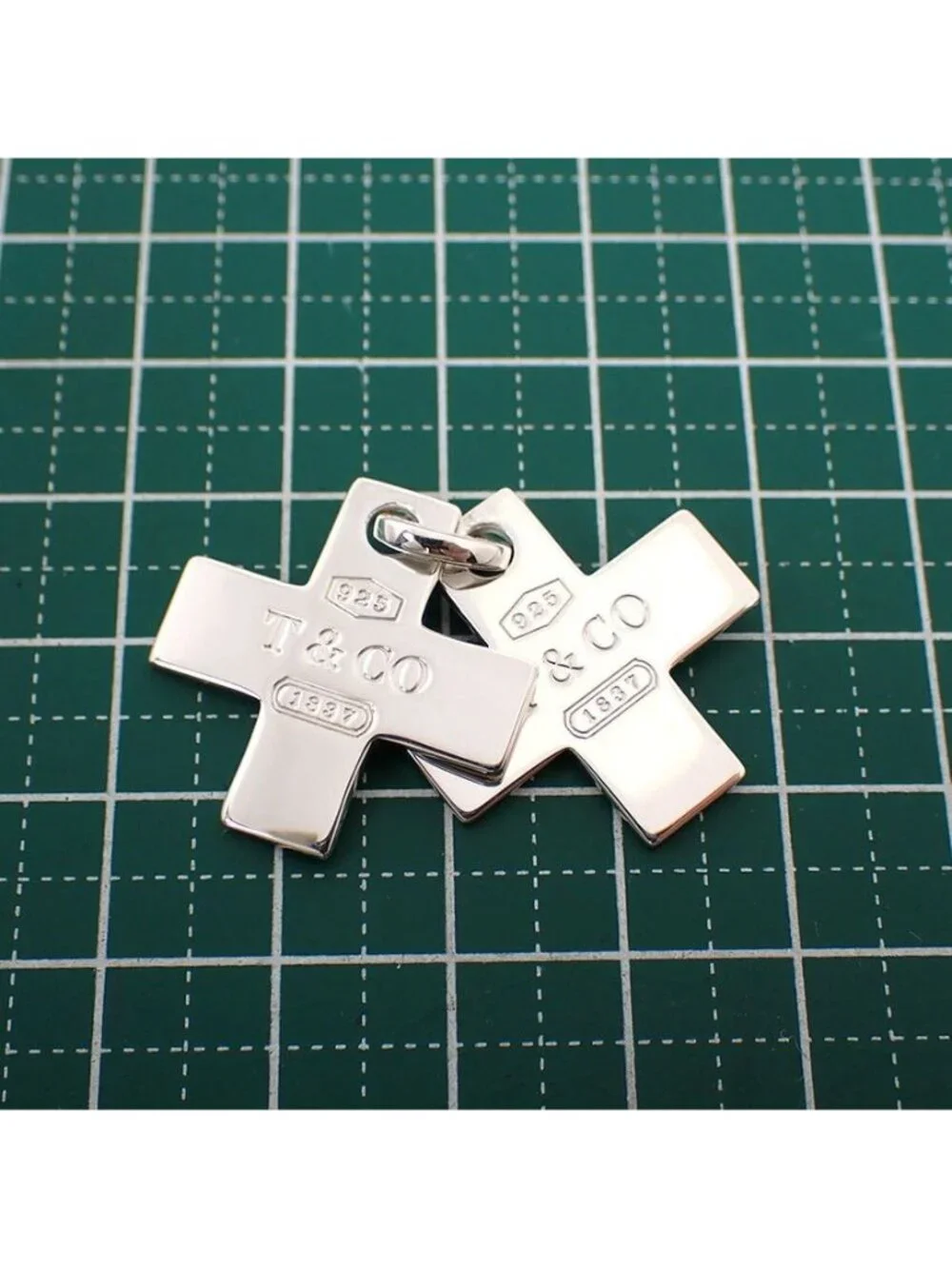 Tiffany & Co 1837 925 Double Cross Pendant